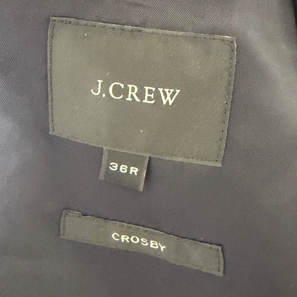 J. Crew Crosby Suit Jacket Blazer Tollegno 1900 Italian Wool Mens 36R Grey Sport